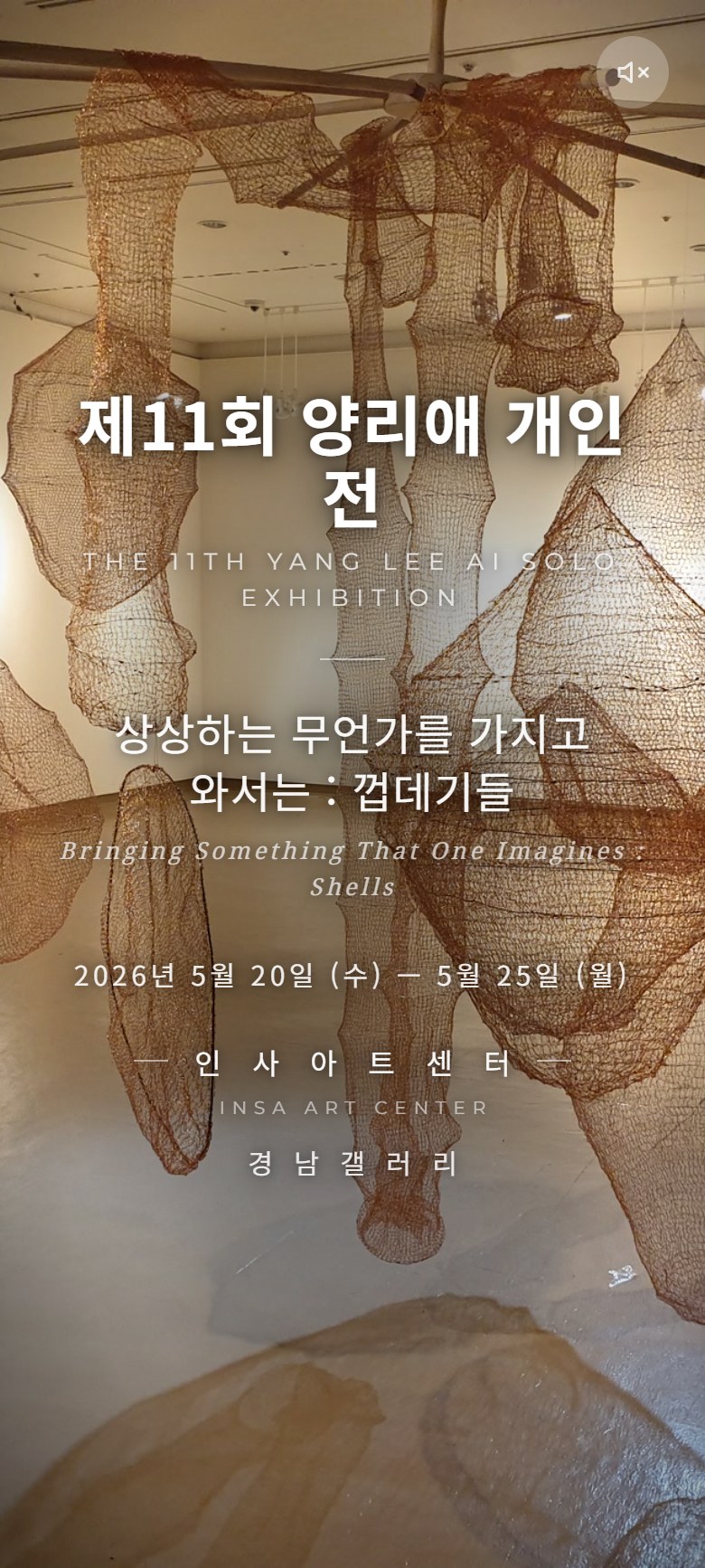 양리애 개인전 표지 화면